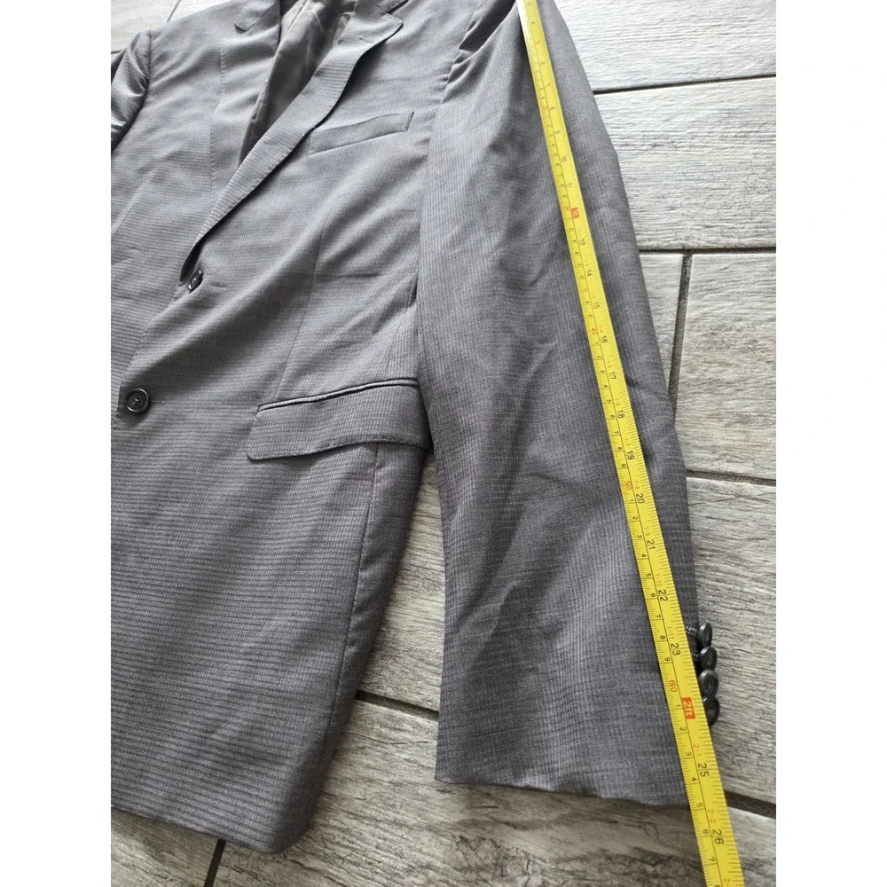 Z Zegna Mens 40R Gray 100% Wool Slim Fit Drop 7 Two Piece Suit Luxury Formal